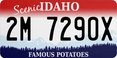 ID license plate 2M7290X