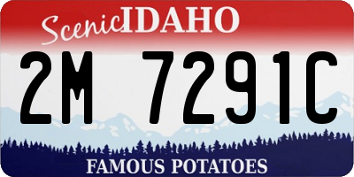 ID license plate 2M7291C