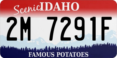 ID license plate 2M7291F