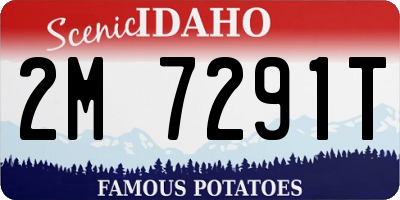 ID license plate 2M7291T