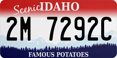 ID license plate 2M7292C