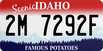ID license plate 2M7292F