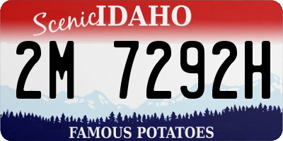 ID license plate 2M7292H