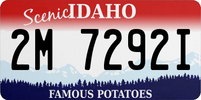 ID license plate 2M7292I