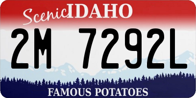 ID license plate 2M7292L