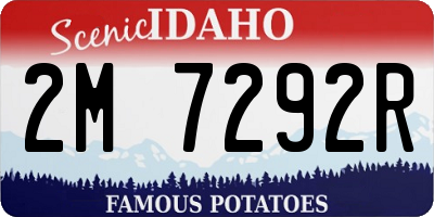 ID license plate 2M7292R