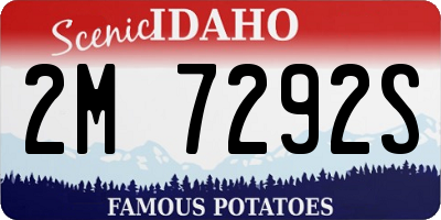 ID license plate 2M7292S