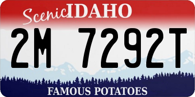 ID license plate 2M7292T