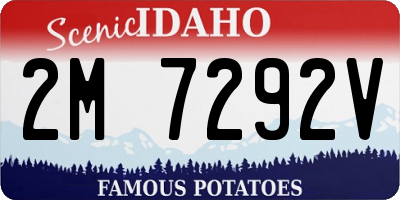 ID license plate 2M7292V