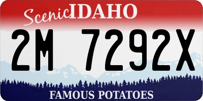 ID license plate 2M7292X