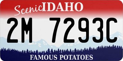 ID license plate 2M7293C