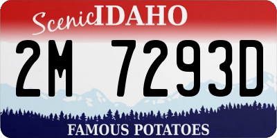 ID license plate 2M7293D