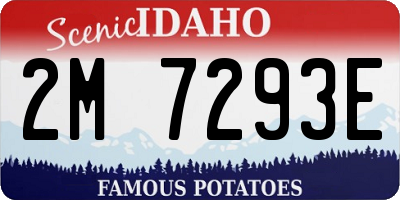 ID license plate 2M7293E