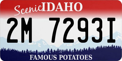 ID license plate 2M7293I