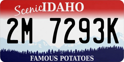 ID license plate 2M7293K