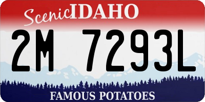 ID license plate 2M7293L
