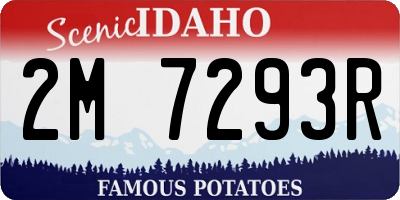 ID license plate 2M7293R