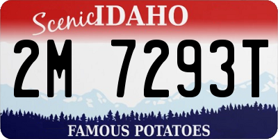 ID license plate 2M7293T