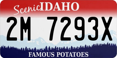 ID license plate 2M7293X