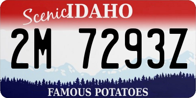ID license plate 2M7293Z