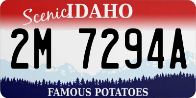 ID license plate 2M7294A