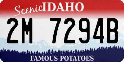 ID license plate 2M7294B