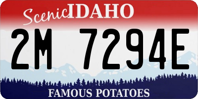 ID license plate 2M7294E