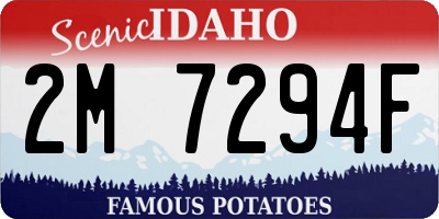 ID license plate 2M7294F