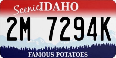ID license plate 2M7294K