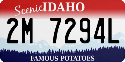 ID license plate 2M7294L