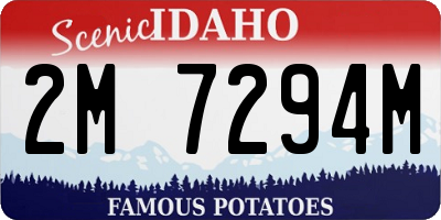 ID license plate 2M7294M