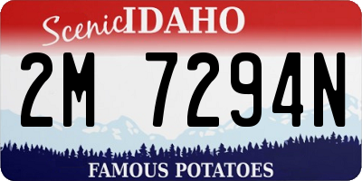 ID license plate 2M7294N