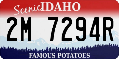 ID license plate 2M7294R