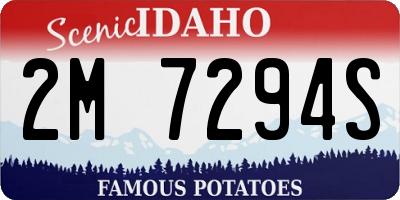 ID license plate 2M7294S