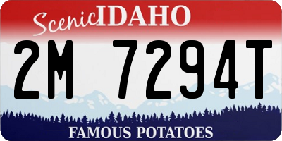 ID license plate 2M7294T
