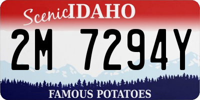 ID license plate 2M7294Y