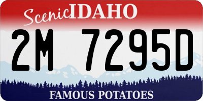 ID license plate 2M7295D