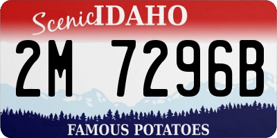 ID license plate 2M7296B