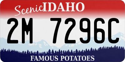 ID license plate 2M7296C