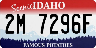 ID license plate 2M7296F