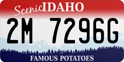 ID license plate 2M7296G