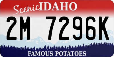 ID license plate 2M7296K