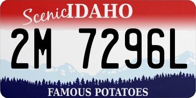 ID license plate 2M7296L