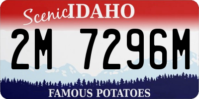 ID license plate 2M7296M