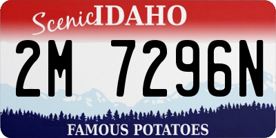 ID license plate 2M7296N