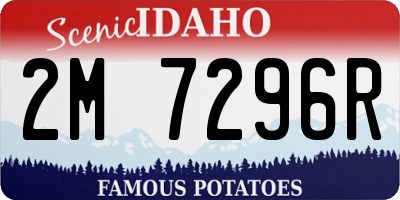 ID license plate 2M7296R