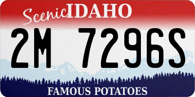 ID license plate 2M7296S
