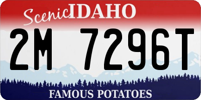 ID license plate 2M7296T