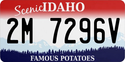 ID license plate 2M7296V
