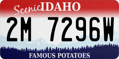 ID license plate 2M7296W